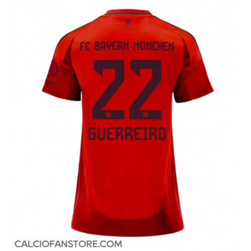 Maglia Calcio Bayern Munich Raphael Guerreiro #22 Prima Divisa Donna 2024-25 Manica Corta